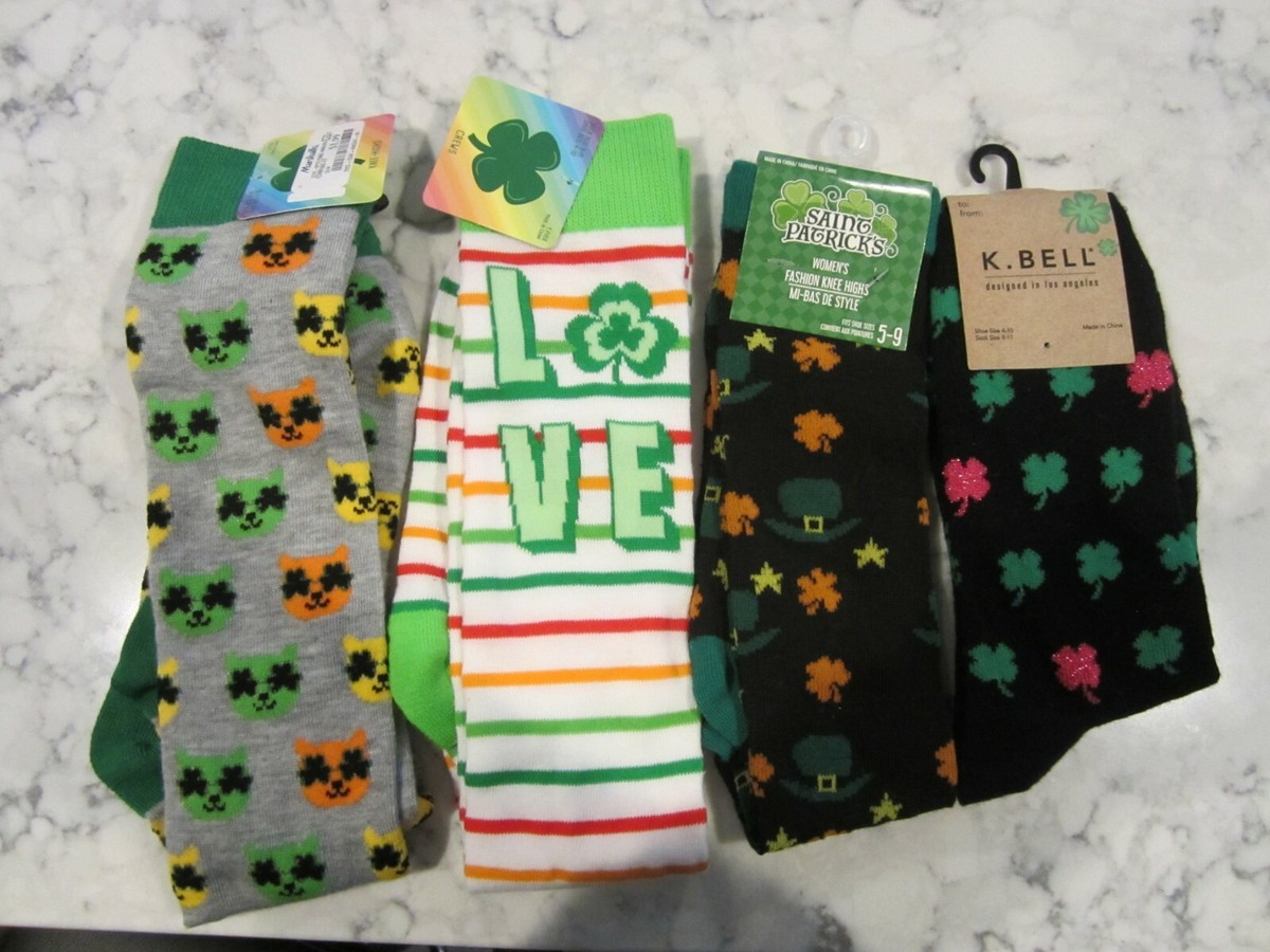 4 Paires De Chaussettes Femme St. Patrick - Neuves Avec étiquettes - Taille 5-11 - Idée Cadeau