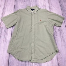 Polo Ralph Lauren Classic Fit Short Sleeve Button Shirt XL Green Plaid Pony Mens