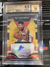 2019-20 Panini Prizm Rui Hachimura Rookie Signatures Prizms Gold RC Auto BGS10