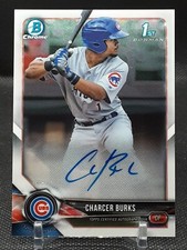 CHARCER BURKS 2018 BOWMAN CHROME AUTO ROOKIE CUBS S6