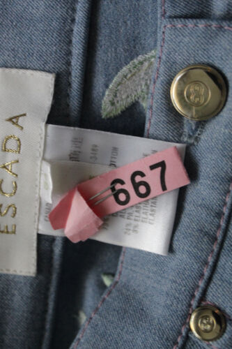 ESCADA WUNDERSCHÖNER 1 OF A KIND HELLBLAUER HOSENANZUG MIT ROSEN VERZIERT GR. 34 - Bild 17 von 20