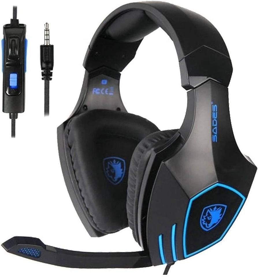 Sades Gaming Headphone for PS4, Xbox One, PC Mac Sound Stereo Mic Over-Ear 3.5mm - Image 2 of 4