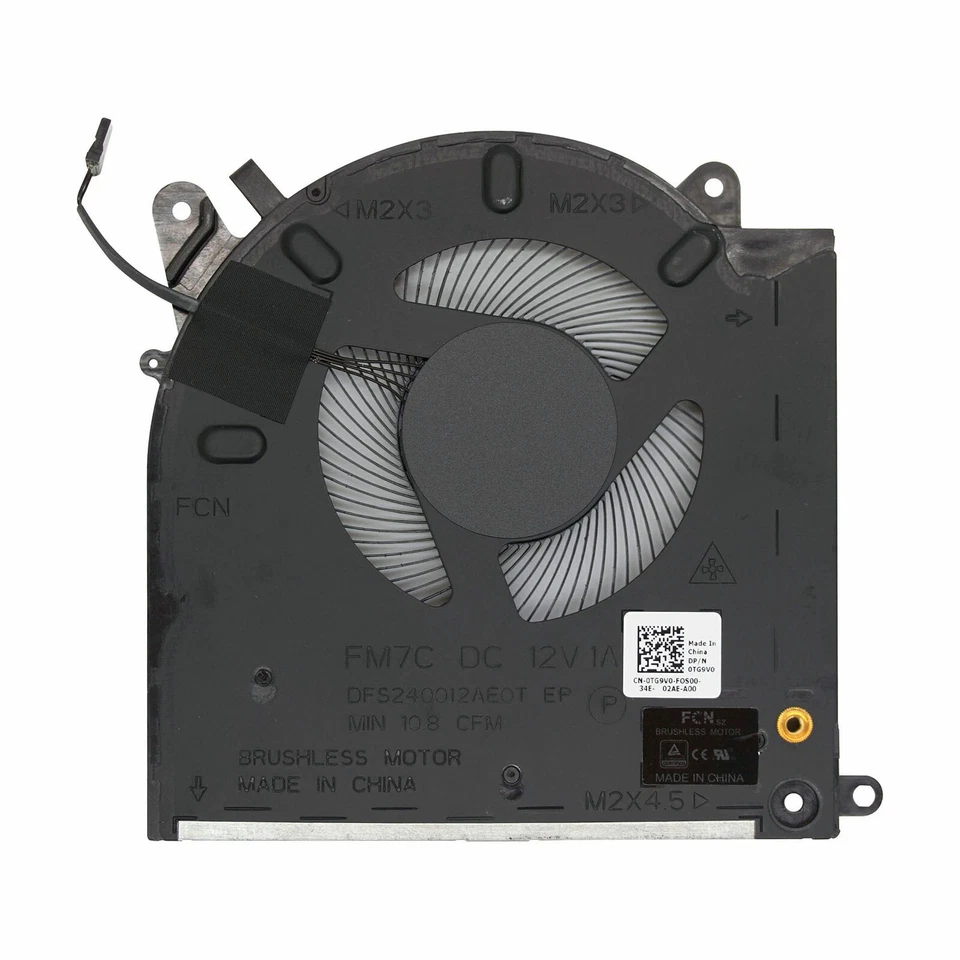OEM CPU Fan + GPU Fan 0TG9V0 0D1X38 For DELL Alienware M15 R3 R4 RTX 2070 3070 - Image 2 of 4