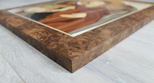Archangel Michael, Ukrainian icon, Marquetry, wood inlay icon, wood mosaic icon - Picture 6 of 10