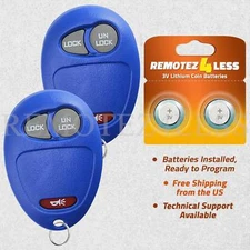 2 for 2006 2007 2008 2009 2010 Hummer H3 Keyless Entry Remote Car Key Fob Blue