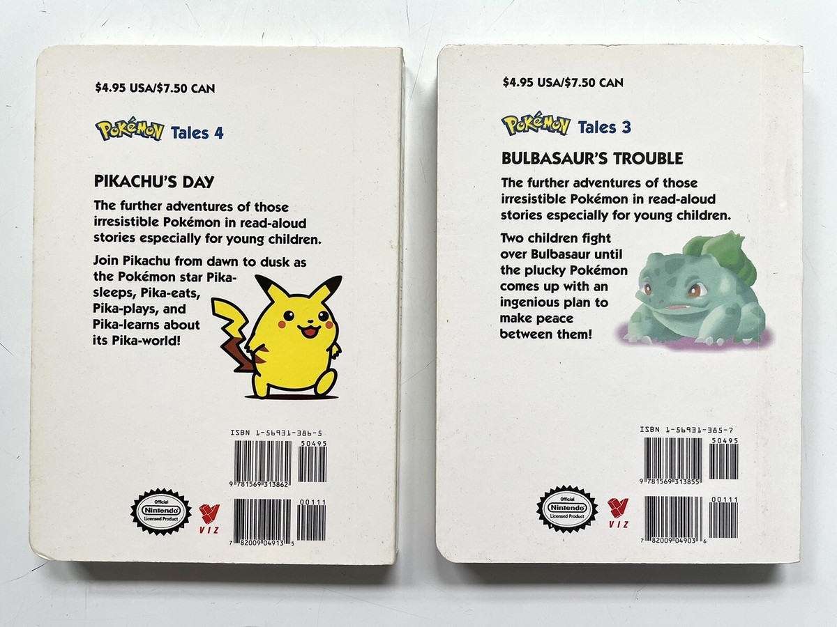 Vintage 1999 Pokemon Tales Books, Set of 2, Pikachu (1st