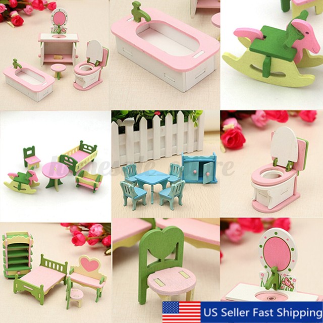 ebay wooden dolls house furniture