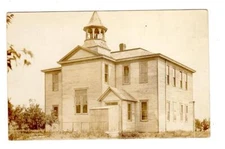NE - MAGNET NEBRASKA CEDAR COUNTY NEBRASKA 1911 RPPC Postcard SCHOOL HOUSE