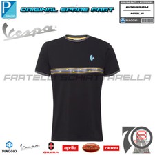 Maglia T-Shirt Uomo V-Stripes Originale Vespa Nero Black 606632MB