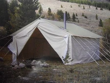 8' x 10' x 5' Big Horn Wall Tent (tent, frame, and angles) HUNT/CAMP/SURVIVE