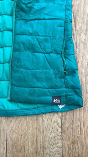 REI green puffy vest lightweight size M (10-12 kids) - Picture 5 of 9