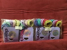 4 packs Claire's rainbow sparkles hair elastics 35899-4 new 4 packs of 20 pc eac