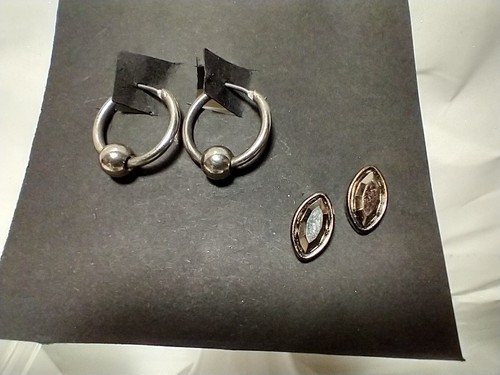 Fashion Jewelry Lot Black and Silver Tone Necklace Bracelet Earrings New Used - Picture 16 of 18