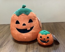 Squishmallows 10  Jodie Jackolantern Pumpkin New Nwt Halloween 4  Set Plush