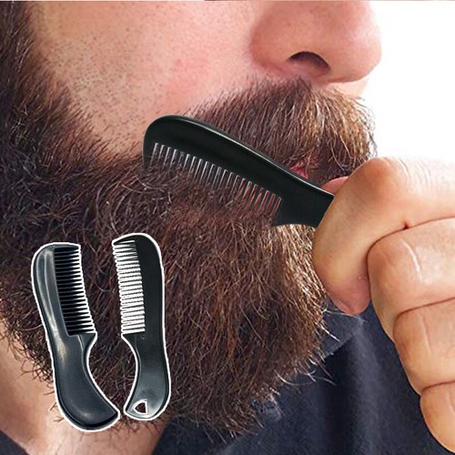 Men's Beard Modelling Comb Plastic Mini Portable Beard Moustache Styling Comb - Bild 5 von 13