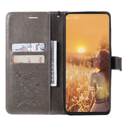 Butterfly Embossed PU Leather Flip Wallet Case Cover for LG K12 Plus K10 V30 V50 - Picture 6 of 20