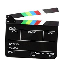 Acrylic Directors Clapboard, Hollywood Film Slate Clapper Board 9.6 x 11.7