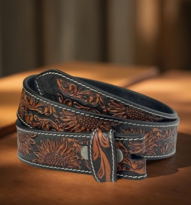 Western Genuine Leather Belt Full Grain Handmade Men's Heavy Duty