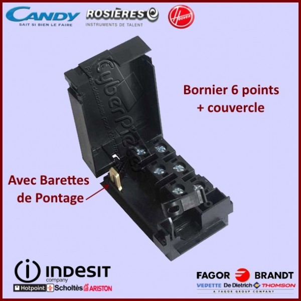 Bornier 6 points Indesit C00136759 résout les pannes de courant cuisinière