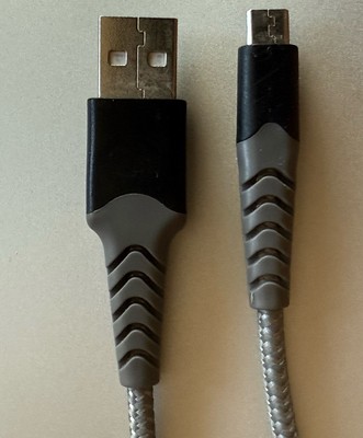 Micro-USB-Kabel, Ladekabel, 2 Meter, textilummantelt, zB für Samsung Smartphone