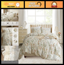 Vintage Floral Comforter Set Full - Chic Cottagecore Bedding, Reversible, 2 Pill