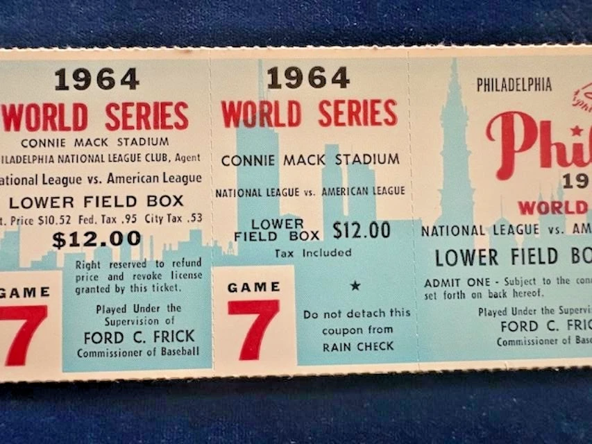 1964 Philadelphia Phillies Phantom World Series Game 7 Ticket - Full Size - Image 4 of 4