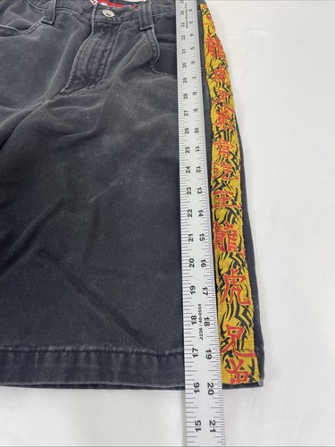 JNCO Jeans Boys Youth Y2K Skater Baggy Grunge Black Denim Shorts Sz 8 - Picture 7 of 12
