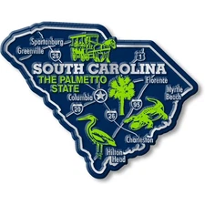South Carolina Giant State Magnet by Classic Magnets, 4.1" x 3.2"
