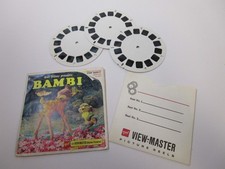 Vintage View Master Walt Disney Bambi 3 Reel Set Book Packet B400 Thumper