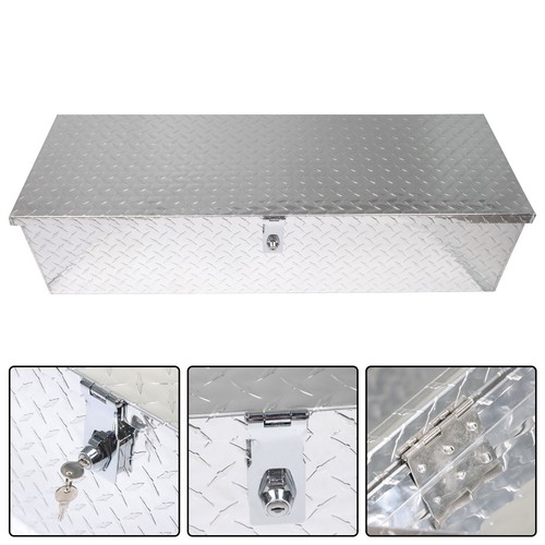 Aluminio de 39 pulgadas para camioneta maletero caja de herramientas remolque almacenamiento con cerradura - Imagen 5 de 9