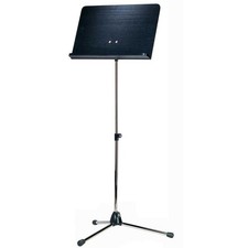 K M 118/1 Orchestra Music Stand with Chrome Stand and Black Wooden Desk