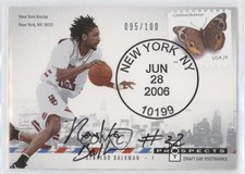 2006-07 Fleer Hot Prospects Draft Day Postmarks 95/100 Renaldo Balkman Auto e3v