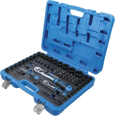Kraft-Steckschlüssel-Satz 69-tlg. 1/4" & 1/2" Schlagschrauber Kraftnüsse Bits - Bild 1 von 4
