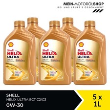Shell Helix Ultra ECT C2 C3 0W-30 VW 507 504 Porsche C30 5x1 Liter = 5 Liter Shell Helix Ultra ECT C2 C3 0W-30 VW 507 504 Porsche C30 5x1 Liter = 5 Liter