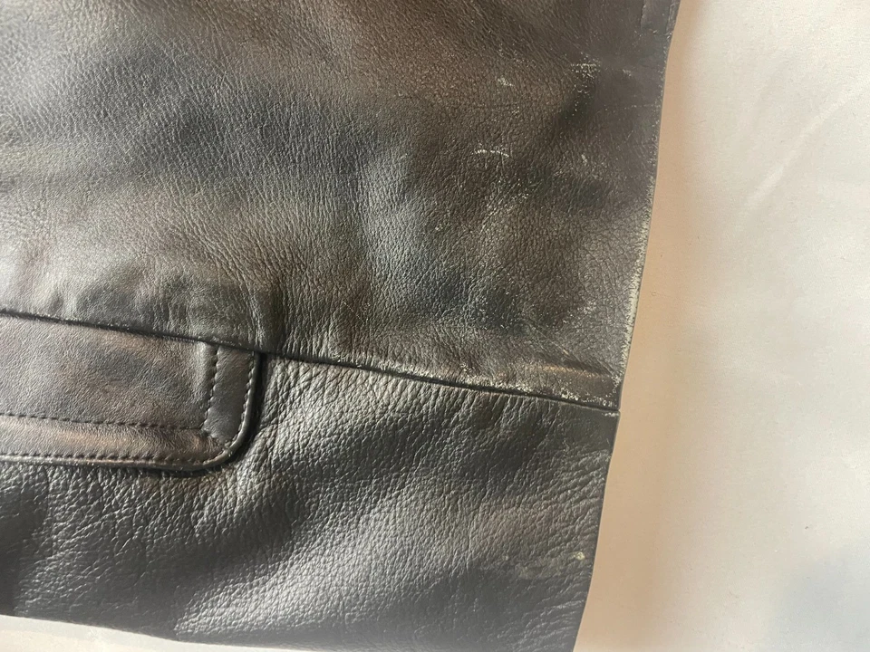 Abrigo de coche de cuero vintage Y2K M. Julian Wilsons para hombre M negro acolchado aislante Foto 4 de 4