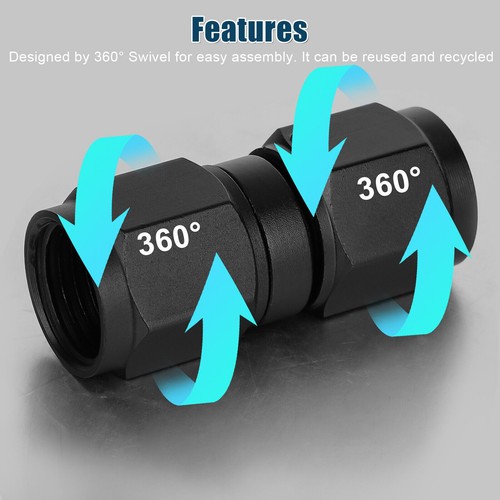 4PCS/Set Universal 6AN Female to 6AN Female Coupler Fitting Car Replacement - Picture 7 of 10