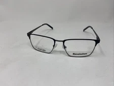 REVOLUTION EYEWEAR SANFORD BLACK 54-17-140 FLEX HINGE EYEGLASSES JI01
