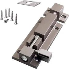 Door Lock,Thick Slide Barrel Door Bolt Latch Heavy Duty Gate Lock Security Guard