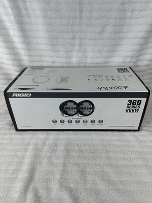 #ad RIGID 360 SERIES 6quot; LED ROUND DRIVE FOG LIGHT SET w RGBW BACKLIGHT 36411 NEW $649.95