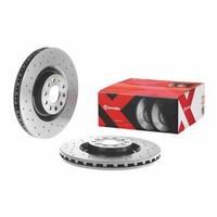 2X Brembo Bremsscheiben 345Mm Gelocht/Innenbel. Vorne Hinten Passend FÜR Audi