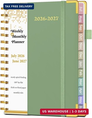 Academic Planner 2026-2027, Hardcover Weekly and Monthly Calendar Planner from J