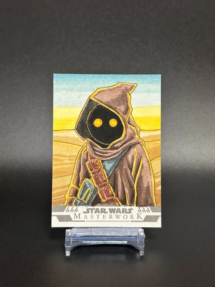 Shaow Siong 1/1 Sketch Card original art 2024 Topps Star Wars Masterwork Jawa - Image 2 of 4