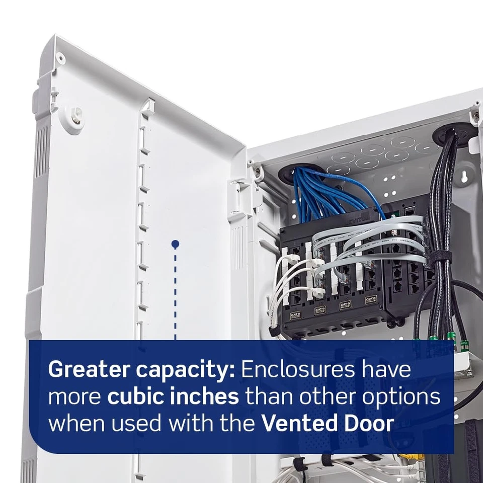 Centro multimedia estructurado inalámbrico de 28" con cubierta ventilada, 49605-28W, blanco Foto 4 de 4