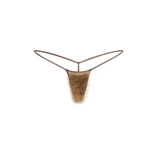 SKIMS Faux Hair Micro String Thong COCOA BROWN STRAIGHT - SMALL -