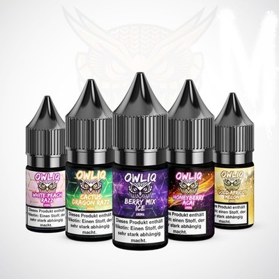 OWLIQ 10ml Nikotinsalz OWL SALT Geschmack E-Liquids E-Zigarette OWL Nic Salt
