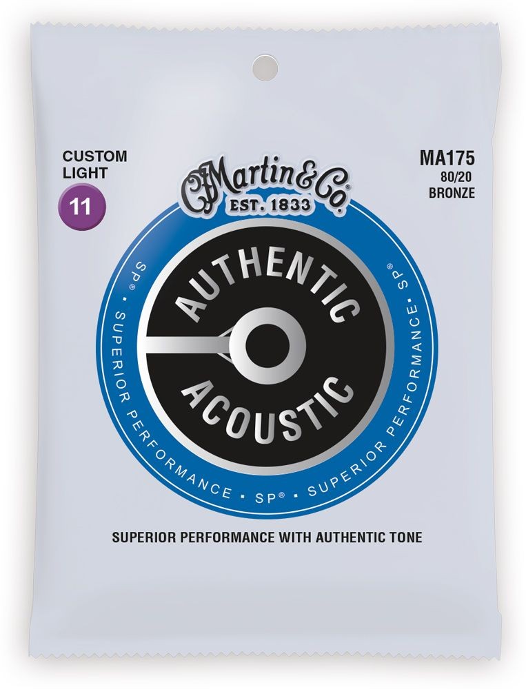 Струны Martin MA175 Authentic Acoustic SP Light Strings 11-52 2490₽