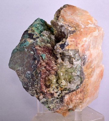 10,4 cm GEM SILICA CHRYSOCOLLA Druzy Quartz Lily Mine Peru Mineral Specimen D286