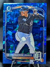 Thayron Liranzo 2025 Bowman Draft Sapphire Chrome Prospect #BDC-168 Tigers