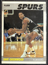 Dave Greenwood - 1987-88 Fleer - #45 San Antonio Spurs