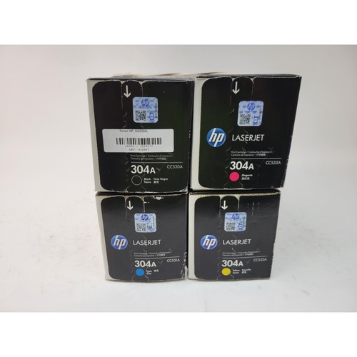 Original HP 304A Toner Set - Schwarz, Magenta, Cyan, Gelb - Neu im Karton